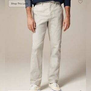 JCrew Men’s 779 Straight-fit stretch chino pants light gray W 34 L 30